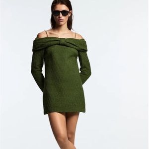 Zara green mini dress